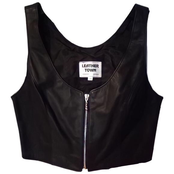 Genuine Leather Vest - Picture 1 of 3